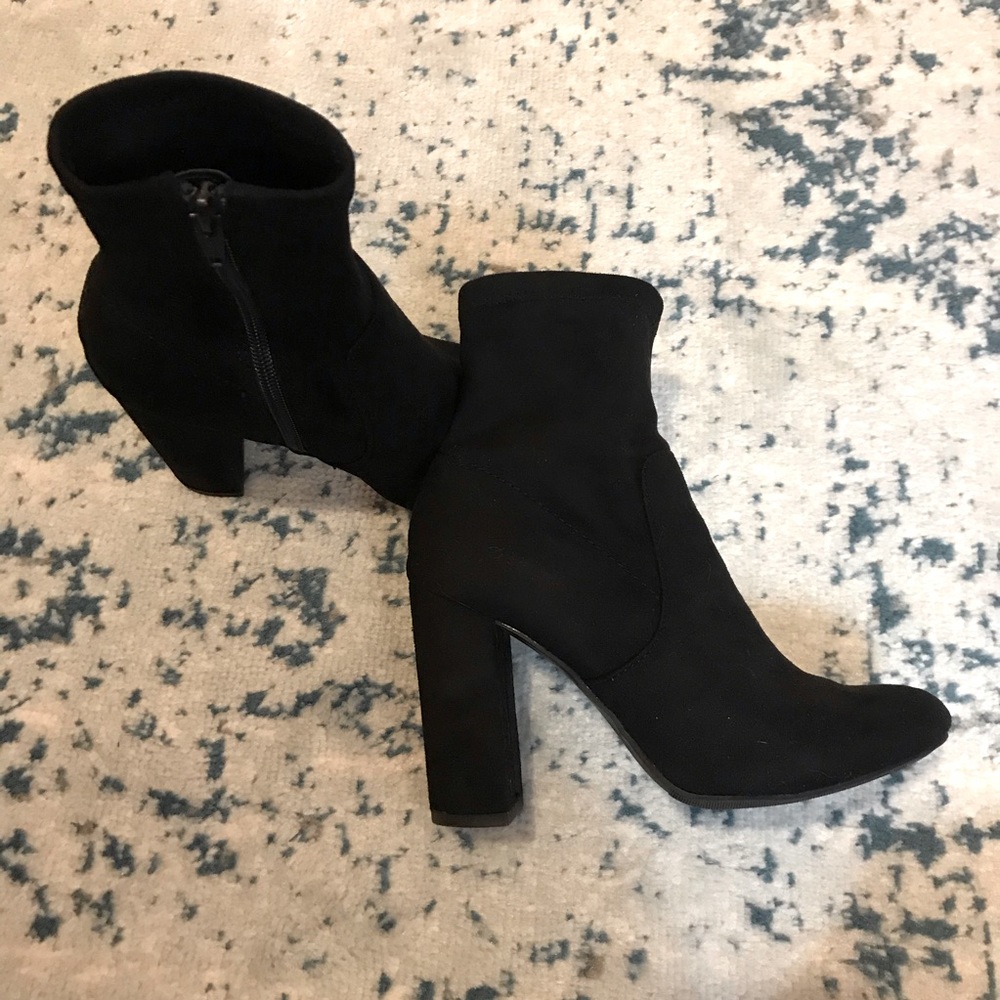 Black Suede Booties